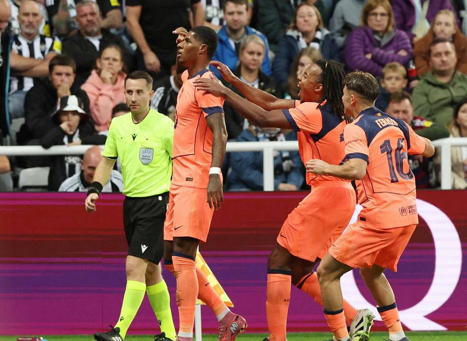 拉什福德助巴萨击败纽卡斯尔 荣膺官方MVP 曼联球迷黯然神伤